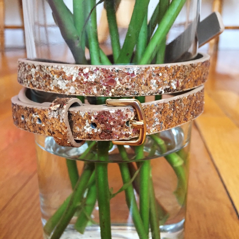 Gold Glitter Belt